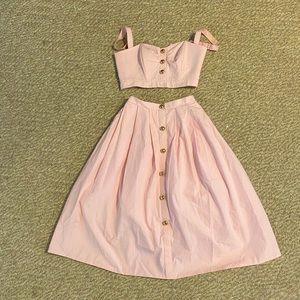 Two piece high waist skirt set